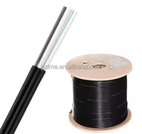 DMIS FTTH Drop Fiber Optic Cable with 2 Solid Copper Conductors and G657A1 Fiber