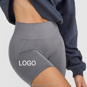 <span class=keywords><strong>Shorts</strong></span> Deportivos de Cintura Alta para Mujer, con Logotipo OEM, Elastano, Nailon, Sin Costuras, Ventilados, para Correr, Gimnasio, Yoga, Personalizados - Product Image 2