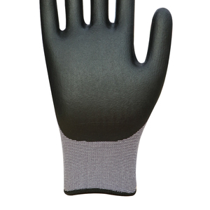 Guantes de trabajo de nitrilo gris de 15 agujas con forro de nailon tejido con costura Espuma ultrafina Uso de seguridad de inmersión en la palma negra - Product Image 2