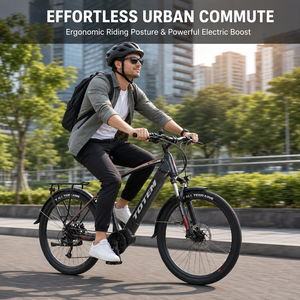 Schwarzes 27,5-Zoll-Elektrofahrrad für C1820-Reifen, Aluminium-Doppelwandfelgen, 9-Gang Altus Schaltgruppe, <span class=keywords><strong>Vinka</strong></span> E20 Hinterradnabenmotor, Urban - Product Image 6