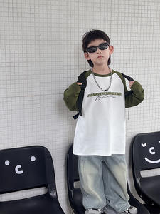 Camiseta de manga larga con letras para niños al por mayor - Product Image 3