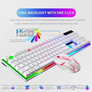 Wired LED Light-emitting 104-Key <strong>Keyboard</strong> and <strong>Mouse</strong> Set 1000-DPI USB Ergonomic Multimedia in Stock - Product Image 3