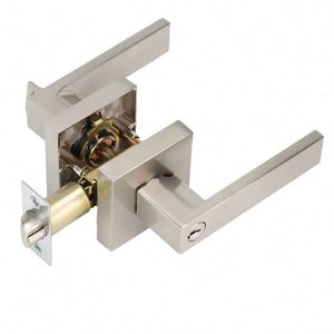 ชุดมือจับประตูแบบคู่พร้อมกุญแจล็อคแบบไร้กุญแจ WEKIS  วัสดุโลหะผสมสังกะสี แข็งแรงทนทาน  สำหรับประตูห้องน้ำภายในบ้าน  พร้อมระบบล็อคเพื่อความเป็นส่วนตัว - Product Image 1