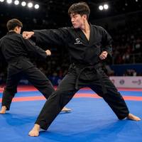 Vêtements d'arts martiaux, tissu noir à fleurs, uniforme de karaté tendance, Dobok