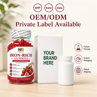 Gummies aux baies mélangées riches en fer, non-OGM, pour les jambes agitées (OEM)