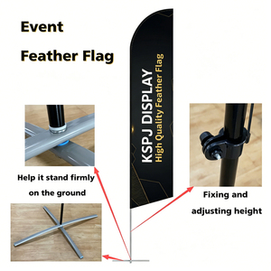 Bandera de Pluma Abierta Reutilizable para Interiores y Exteriores, Resistente al Fuego, para Eventos Deportivos - Product Image 3