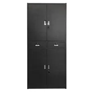 luoyang office furniture metal portable balcony black standing storage cupboard lock steel filing cabinet