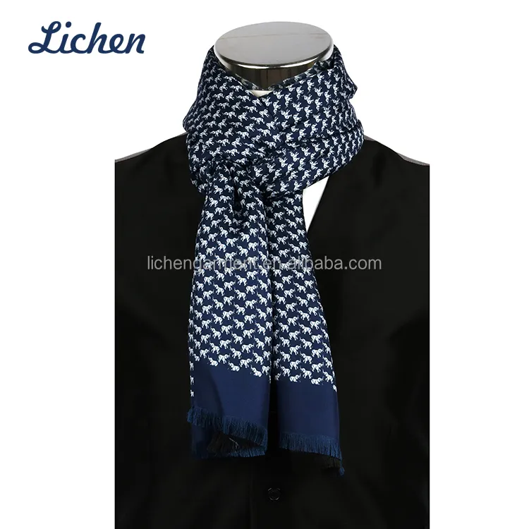 Пользовательские высокое качество мужские зимние печатные бандана шарф Кашемир вискоза шелковые шарфы