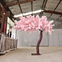 Arbre de cerisier artificiel de 2,5 m (250 cm) pour décoration de mariage en intérieur, arche de fleurs de cerisier rose bionique, auvent
