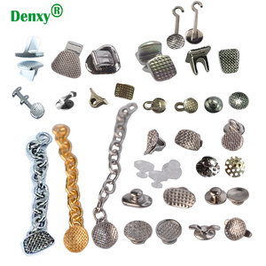 Denxy diş ortodonti taban Lingual düğmeler Metal Bondable doğrudan halkalar çekiş kanca diş hekimliği aksesuarları malzemeleri - Product Image 6