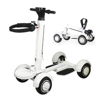 Scooter Eléctrico Plegable de 4 Ruedas para Golf, 2000W, Motor Dual, Batería de Litio de 48V 20Ah para Campo de Golf