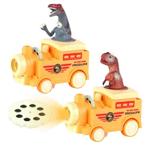 Children toys projection dinosaur train 2 in 1 education learning toy friction projection train toy OEM/ODM