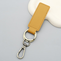 Porte-clés en cuir PU gaufré avec logo, style vintage, cadeaux d'affaires transfrontaliers, modèle pendentif de voiture, rectangulaire, 2 porte-clés