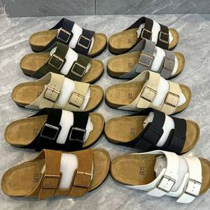 Sandales plates légères fermées pour femmes, style mules et sabots, Birkenstocks, en cuir véritable, daim de vache, semelle intérieure en liège et <span class=keywords><strong>EVA</strong></span>, pour l'extérieur, modèle <span class=keywords><strong>Arizona</strong></span> - Product Image 4