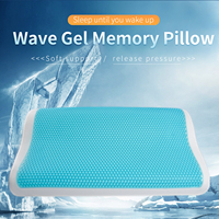 Oreiller à mémoire de forme Coussin de cou en mousse Oreiller de gel de lit blanc Oreillers de refroidissement bleus pour dormir Coussin de soulagement de la fatigue du cou de voyage
