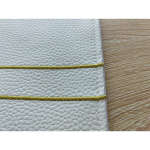Housse de Challah en similicuir de haute qualité avec broderie personnalisée pour <span class=keywords><strong>la</strong></span> table de Shabbat – Super cadeau juif pour les États-Unis - Product Image 2
