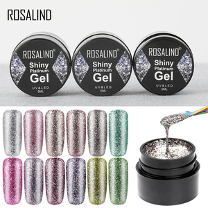 Rosalind oem logo personnalisé ongles art brillant <span class=keywords><strong>vernis</strong></span> gel laque <span class=keywords><strong>semi</strong></span> permanente paillettes couleurs lampe uv <span class=keywords><strong>vernis</strong></span> à ongles gel - Product Image 2