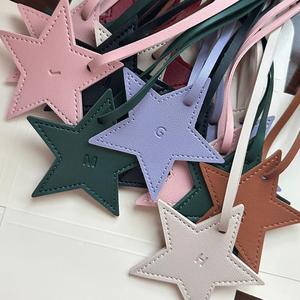 Amuleto de Estrella para Bolsa, Etiqueta de Cuero para Equipaje de Viaje, Estrella de Cinco Puntas, Colgante para Llavero, Accesorio para Bolsa - Product Image 1