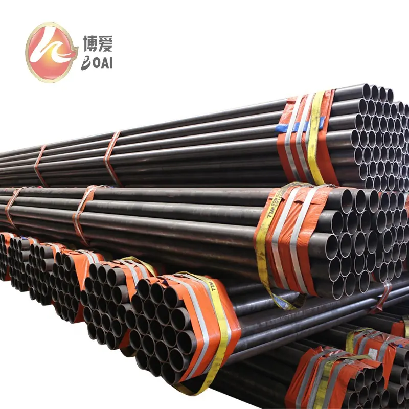 China Precision Oiled Ss400 Round Construction Steel Oil And Gas Pipeline Straight Seam Erw Welded Pipe
