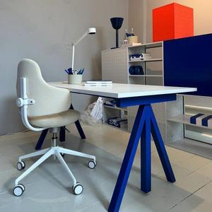 Klein Blue <b>Computer</b> Desk Rectangle Space Saving Home Office Workbench Designer Style <b>Small</b> Apartment Use - Product Image 1