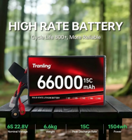 Paket Baterai Solid State Isi Ulang Energi Tinggi 22.8V 6S 8S 12S 66000mAh untuk Pesawat 6-axle Grosir Drone