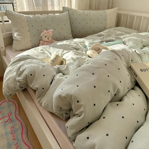 طقم فراش نوم فرنسي من القطن الخالص لحفلات الزفاف مكون من سبع قطع ، طقم لحاف على طراز الأميرة مقاوم للماء عالي الجودة 300tc - Product Image 2