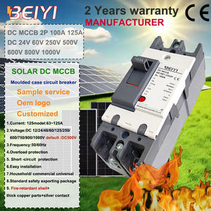 Disjoncteur à boîtier moulé DC MCCB 2P 63A 80A 100A 125A 160A 180A 200A 250A à prix abordable pour système photovoltaïque - Product Image 1