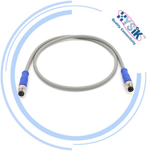 สายต่อขยายแบบขึ้นรูป M8 3 ขา ตัวผู้-ตัวเมีย สำหรับสัญญาณบริดจ์ - Product Image 4