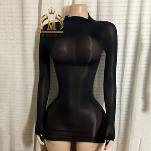 knee length dresses for ladies Metallic Halter Mini Dress Sexy Backless Holographic Dress with Crothl   YOMORIO