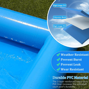 Large New <b>Inflatable</b> Volleyball and Football Court 2 in 1inflatable Water Game With Recreational Facilities - Product Image 4
