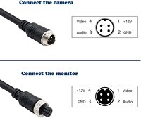 Gx16 Custom Male Female Din 5 Pin Aviation Cable Waterproof 6 Pin Connector for Monitor & DVD Player in Stock