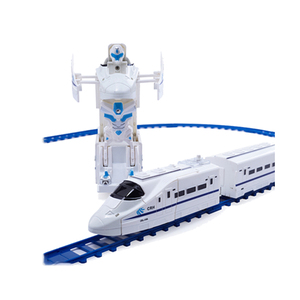 Set de Juego Educativo para Niños: Tren Transformable DIY con Vías, Robot y Vehículo Eléctrico de Alta Velocidad (B/O) - Product Image 2