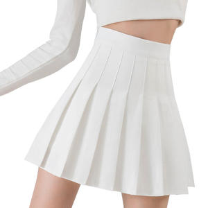 Falda Mini Plisada de Cintura Alta para Mujer, Estilo Veraniego, Falda Deportiva, Casual, Lisa, Tipo A, Uniforme, Sexy - Product Image 1