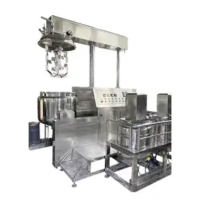 Mesin emulsifikasi vakum mesin emulsifikasi tangki pencampur hidrolik mengangkat pemanas listrik mesin manufaktur kosmetik