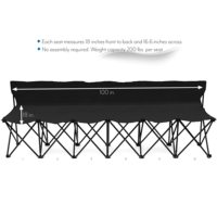 Chaise pliante multi-personnes pour événements sportifs, avec banc arrière, pour six personnes, idéale pour le football et les événements sportifs – Vente en gros