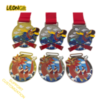 Médaille de sport professionnelle personnalisée pour la navigation de bateaux-dragons, en alliage de zinc, émail 3D, finition or antique, argent, cuivre, récompense de tournoi