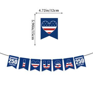 <span class=keywords><strong>Bandera</strong></span> Decorativa con Guirnalda para la Celebración del 250 Aniversario <span class=keywords><strong>de</strong></span> la Independencia <span class=keywords><strong>de</strong></span> Estados Unidos - Product Image 2