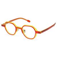 Lunettes rétro pour femmes, nouvelle mode, petit cadre plat et neutre avec couture colorée, peut être assortie, avec des lentilles