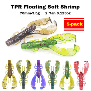 เหยื่อตก<span class=keywords><strong>ปลา</strong></span> TPR รูปทรงกุ้งน้ำจืด ขนาด 7.5 ซม. วัสดุเนื้อนิ่ม ลอยน้ำได้ ใช้ตกปลาในแม่น้ำ - Product Image 2