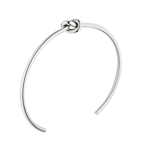 Fabricant d'assurance commerciale en argent Sterling 925 plaqué or 18k, menottes, bracelet nœud, bracelet pour femmes