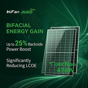 Module solaire bifacial de type N <span class=keywords><strong>Jinko</strong></span> <span class=keywords><strong>470</strong></span> Watt Tier 1 avec double vitrage, efficacité de 23,52 %, Tiger Neo JKM470N-48HL4M-BDV - Product Image 1