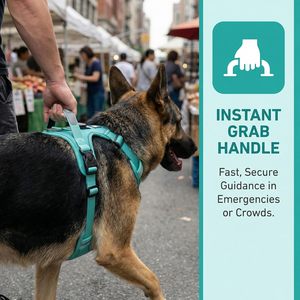 Harnais de chien rembourré doux, réglable, respirant, imperméable, en PVC et silicone, résistant, tactique, avec logo personnalisé - Product Image 4