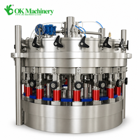 Machine de remplissage et de scellage automatique de canettes de boissons gazeuses en PET 6000 cph