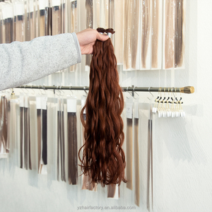Extensions de cheveux bouclés de haute qualité Yuanzhen, pointe en K, double épaisseur, extensions de cheveux russes à pointe en V, extensions de cheveux à pointe plate en kératine - Product Image 6