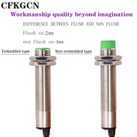 Sensor Proximity CFKGCN 4/5/6/8/12/18/30mm 24v jarak deteksi 2mm-25mm NPN pnp saklar sensor proximity 3 kabel