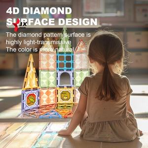 2025 nouvelles idées de produits 100 pièces bloc de construction magnétique <span class=keywords><strong>géant</strong></span> ensemble jouets 3D magique diamant Animal dinosaure carreaux magnétiques pour les enfants - Product Image 6