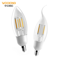 Ampoule LED à filament rétro WOOJONG, économie d'énergie, A60 C37 G-shape B22, couvercle en PC laiteux, 210lm/W, plastique, garantie 2 ans, ROHS EMC