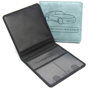 Portadocumentos de coche corto de cuero PU para licencia y seguro con cierre magnético - Product Image 1
