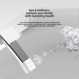 WC intelligent monobloc en céramique et ABS avec chasse d'eau par siphon, siège chauffant, bidet intégré, télécommande, fixation au sol, forme de cuvette, vente en gros Z - Product Image 6
