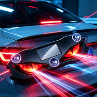 Nueva Luz Decorativa para Coche 2026, Lámpara de Advertencia con Ventosa, Panel Solar, Luz LED de Ojo Maligno para Coche, Pequeñas Luces de Ojos de Demonio para Coches